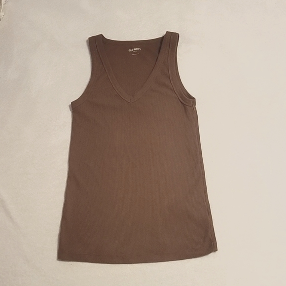 Old Navy Small Stretchy V-Neck Slim Fit Ribbed Tank Top
